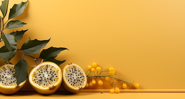 Portrait of passion fruit Ideal for your designs banners or advertising graphics