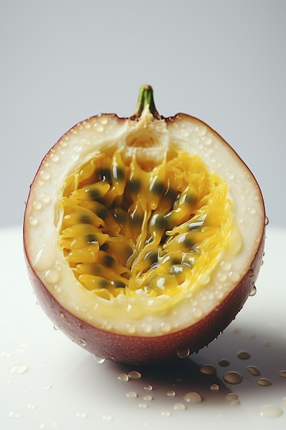 Portrait of passion fruit Ideal for your designs banners or advertising graphics