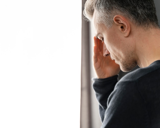 Photo portrait of patient in therapy office