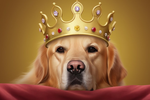 Portrait of pedigree pure breed dog AI generative