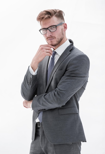 Portrait of a pensive businessman looking away