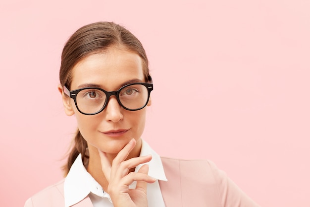 Portrait of pensive businesswoman