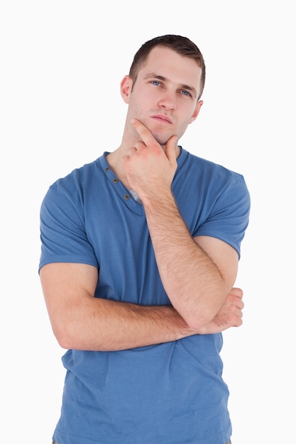 Portrait of a pensive young man