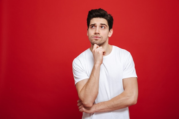 Portrait of a pensive young man