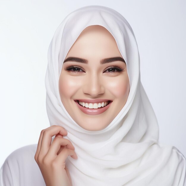 Premium AI Image | Portrait of a perfect Muslim woman colorful wearing ...