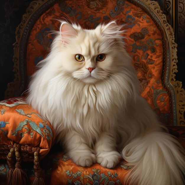 Photo portrait of persian cat