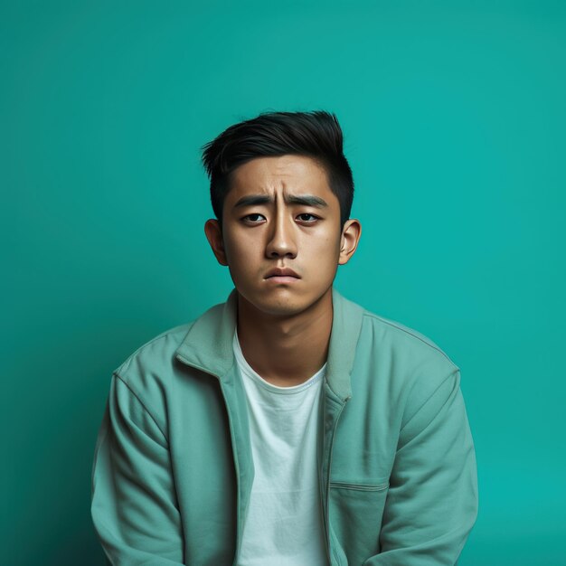 Photo portrait person man woman white black young old isolated happy smile sad depressed girl boy guy colo