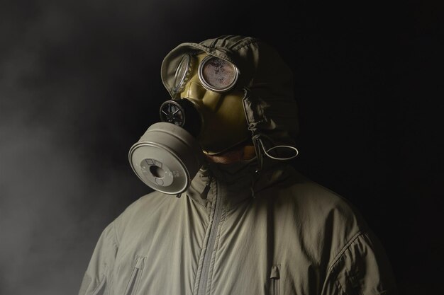 Photo portrait of person wearing mask