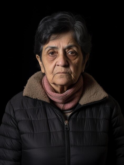 Portrait photo of argentine middle age adult female straight