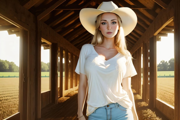 Portrait photo of a beautiful woman