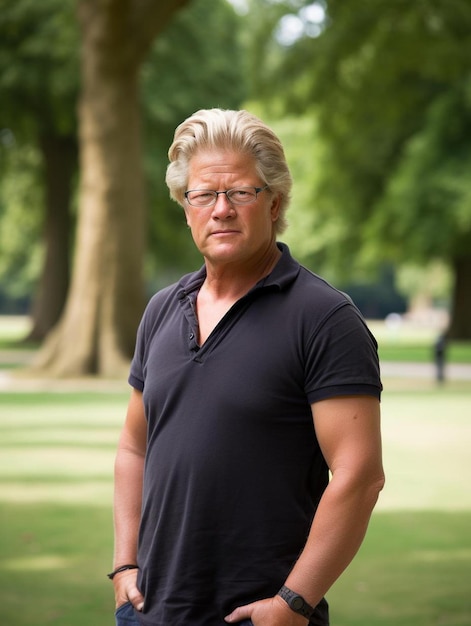 Portrait photo of british middle age adult male straight