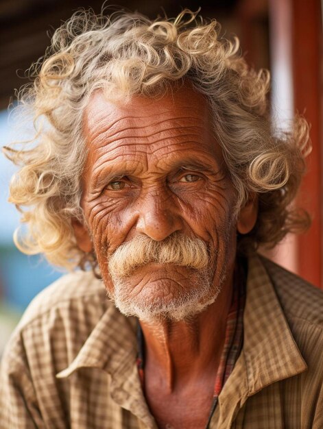 Portrait photo of emirati senior adult male wavy hair