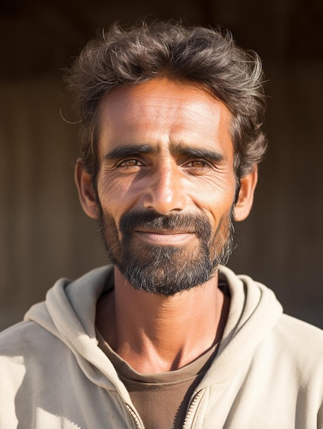 Portrait photo of fijian middle age adult male wavy