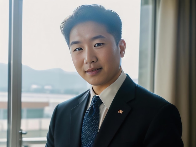A portrait photo of korean asian ceo businessman