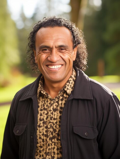 Portrait photo of new zealander senior adult male curly