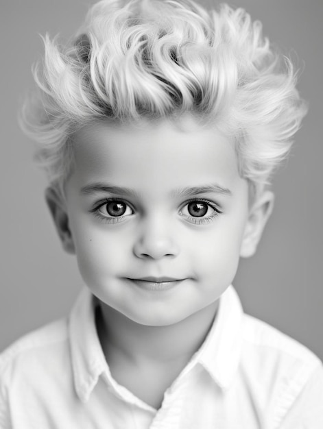 Фото Портретное фото швейцарского малыша с прямыми волосами