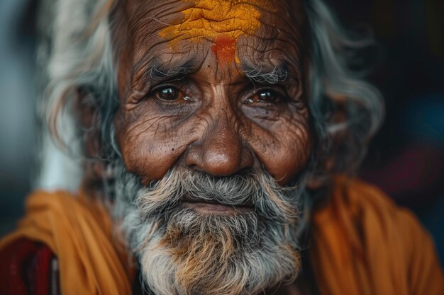 Portrait Photo of an Old Man Generative AI