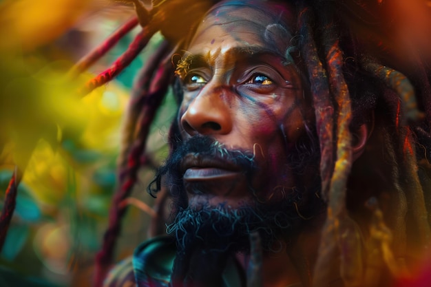 Photo portrait photo of a rastaman generative ai