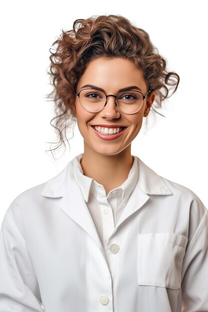 portrait photo of a realistic smiling Scientist