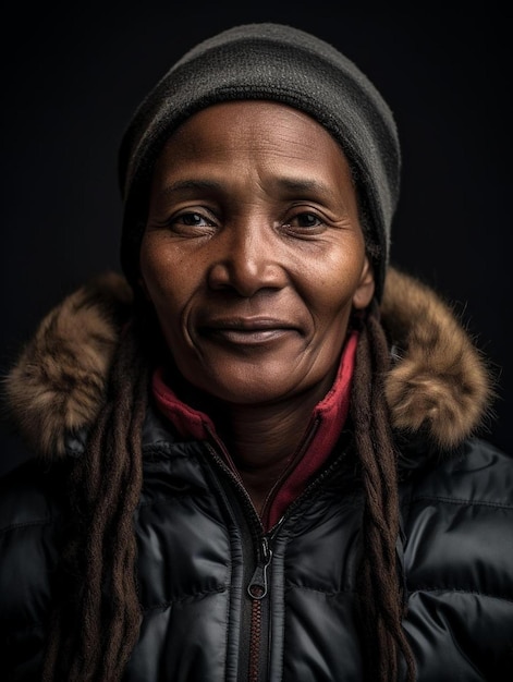 Foto foto ritratto di una femmina adulta sudafricana di mezza età