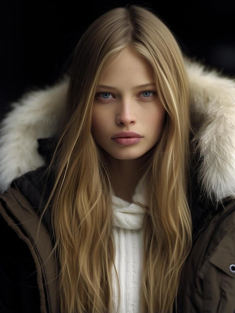 Портретное фото швейцарской девочки-подростка с прямыми волосами
