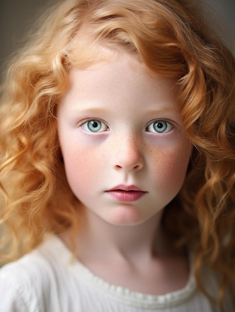 Portrait photo of swiss toddler female wavy hair