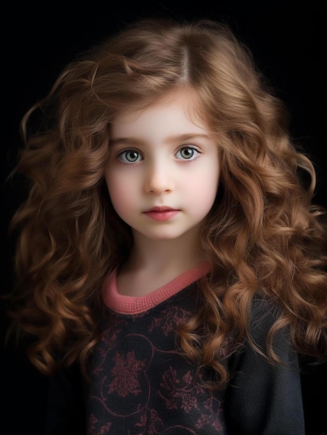 Portrait photo of thai infant female wavy hair