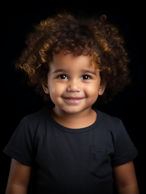 Portrait photo of trinidadian and tobagonian child male straight