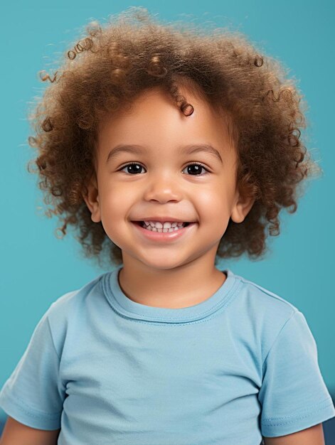 Portrait photo of trinidadian and tobagonian infant male curly