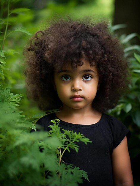 Photo portrait photo of trinidadian and tobagonian toddler female straight