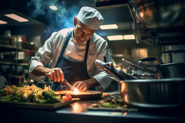 プロの料理人のポートレート写真