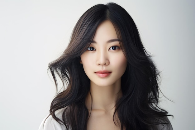 초상화 사진 촬영 하이패션 한국 아시안 아름다움 소녀 색의 머리카락