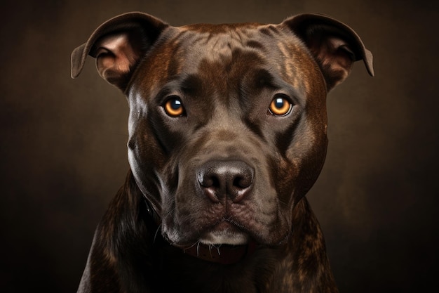 Portrait of a pit bull dog