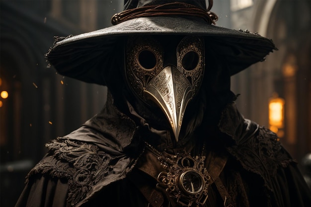 Portrait of a Plague Doctor in Gothic style