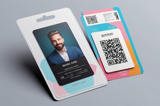 Мокет портретной пластиковой карты
