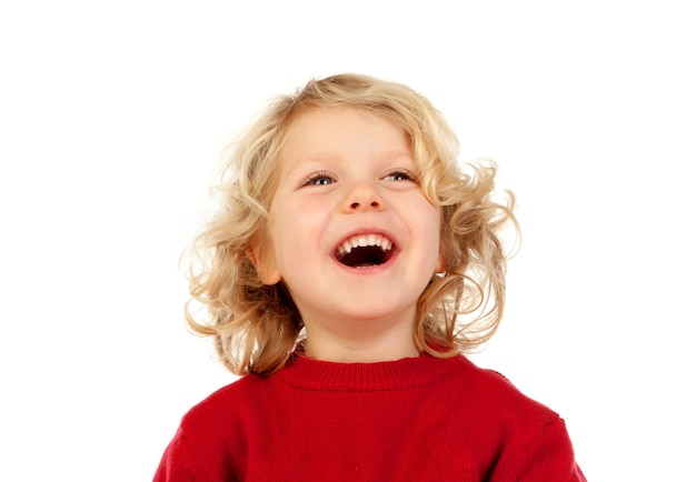 Portrait of playful small kid 