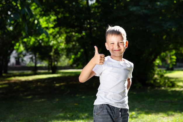 portrait playful young boy