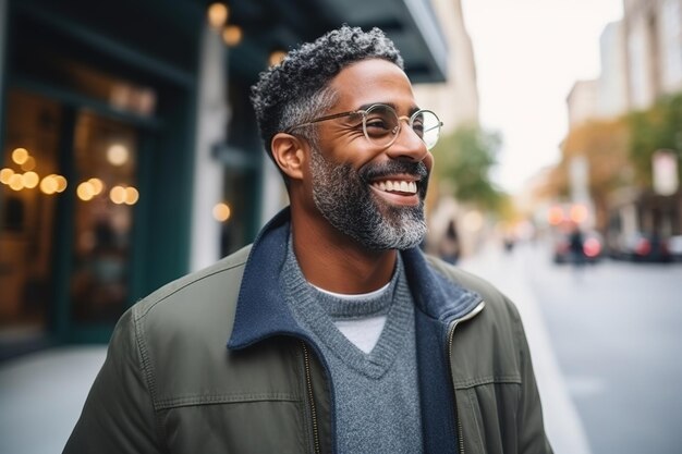 portrait of a pleased man