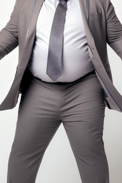 Portrait of plussize manager businessman in formal wear in a studio setting