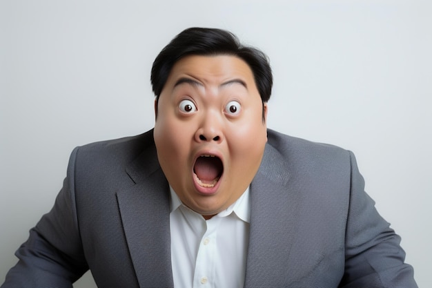 Portrait of plussize manager businessman in formal wear in a studio setting