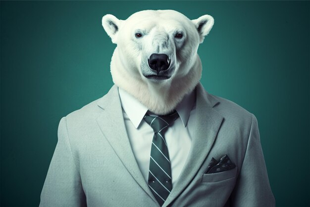 portrait polar bear elegant