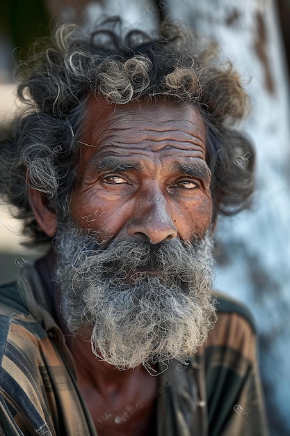 Portrait of a poor man