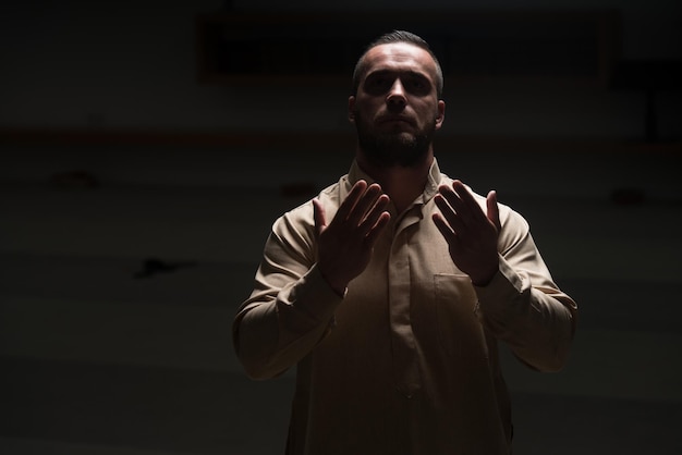 Portrait Of a Prayer At Mosque