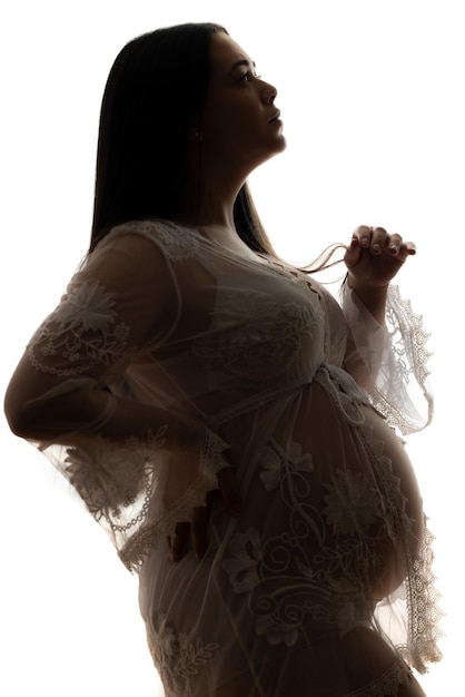 Portrait of pregnant young woman