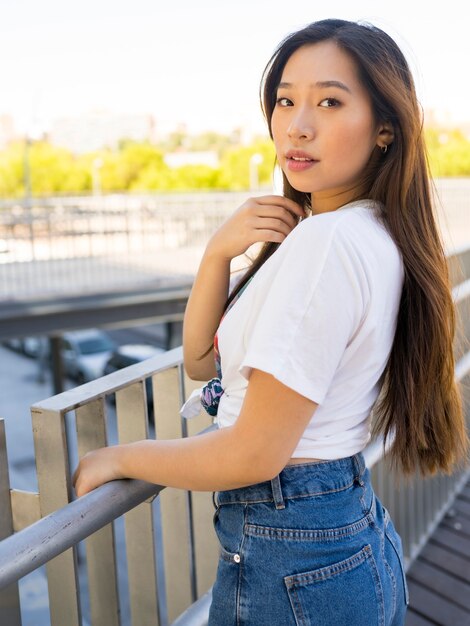 Portrait of a pretty asian girl