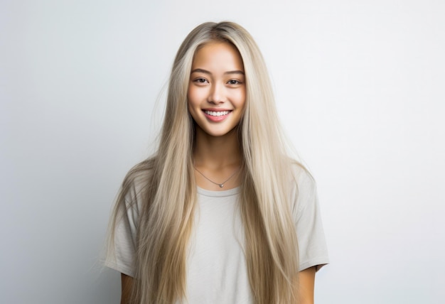 Portrait of a pretty asian young woman isolated from the background