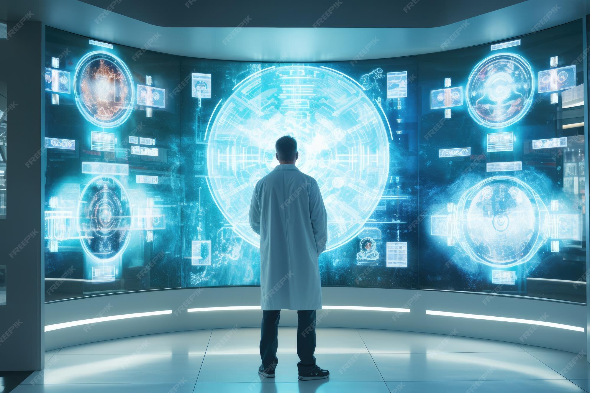 Portrait of pretty doctor working in modern hospital ... Circuit Diagram