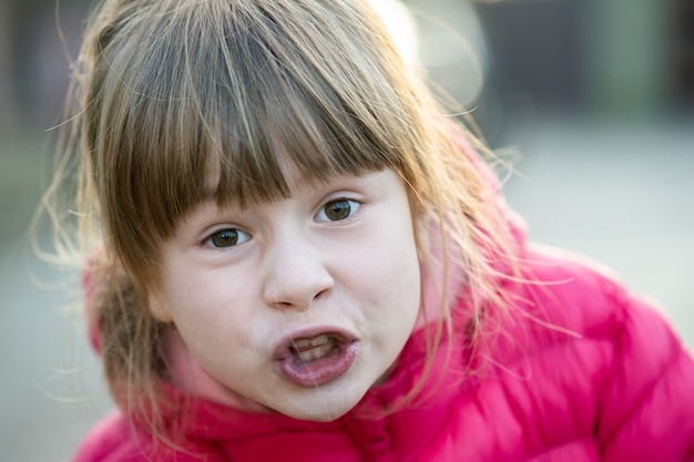 Portrait of a pretty girl with bangs