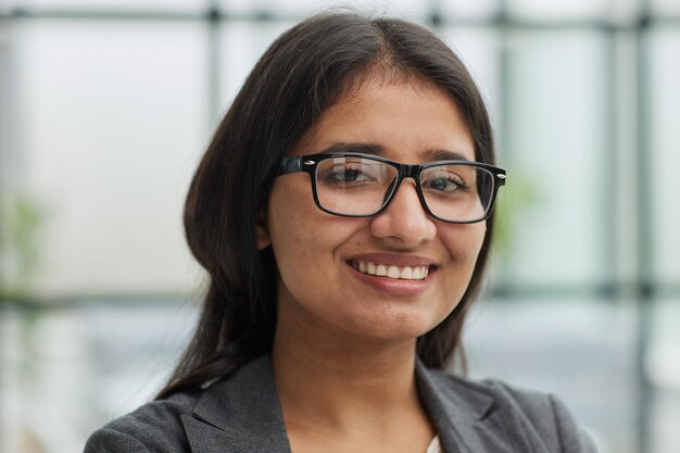 Portrait of a pretty young female office worker