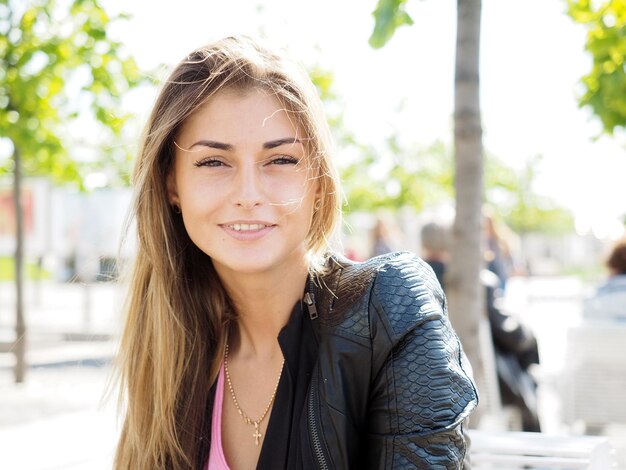 Portrait of pretty young woman